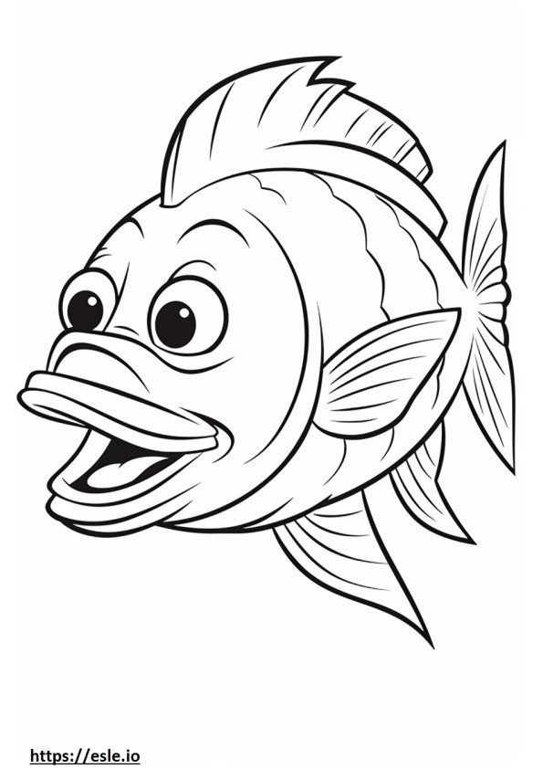 Football Fish face coloring page
