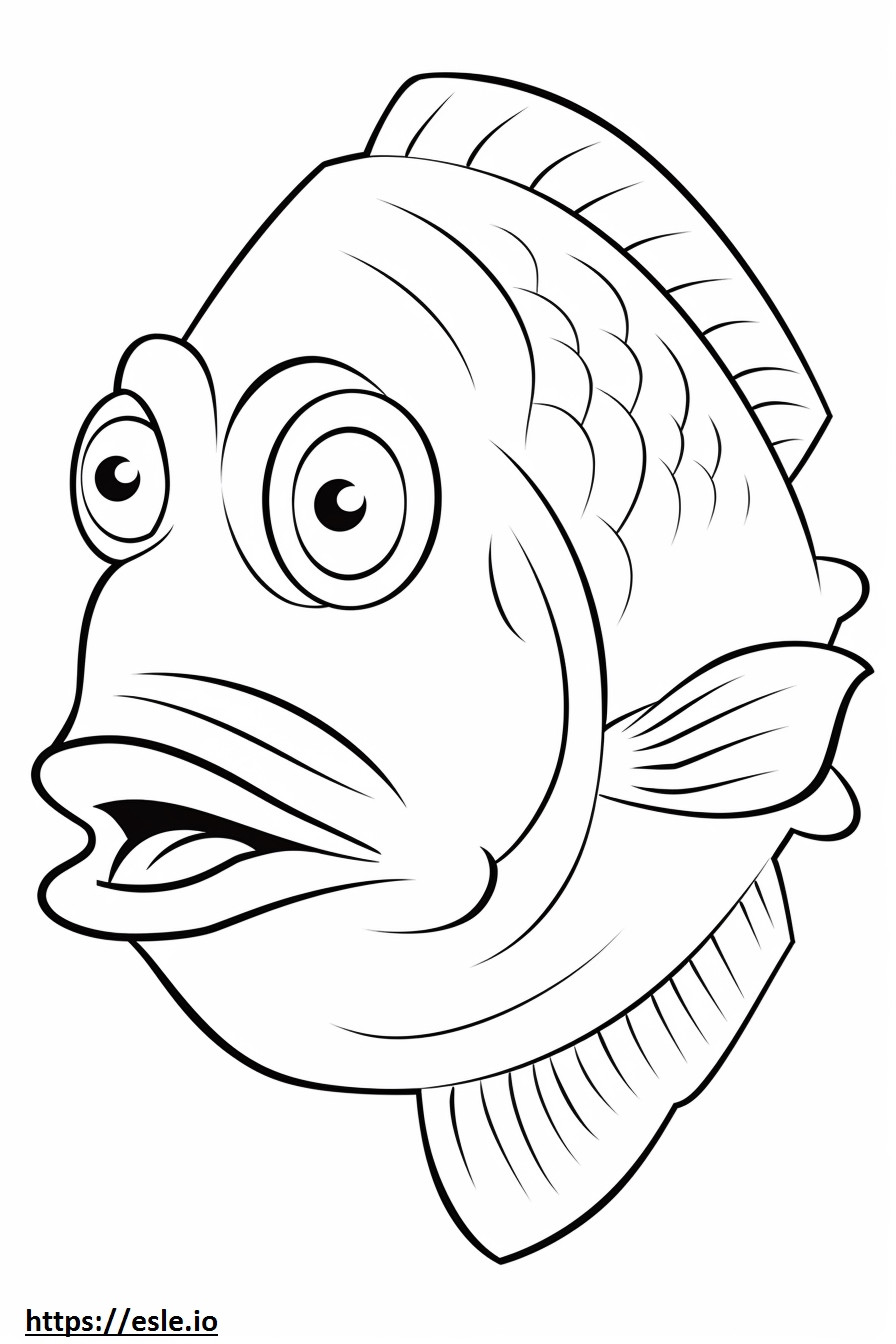 フットボール 魚の顔 ぬりえ - 塗り絵