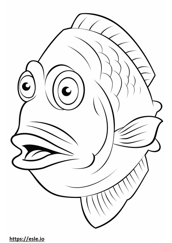Cara de peixe de futebol para colorir