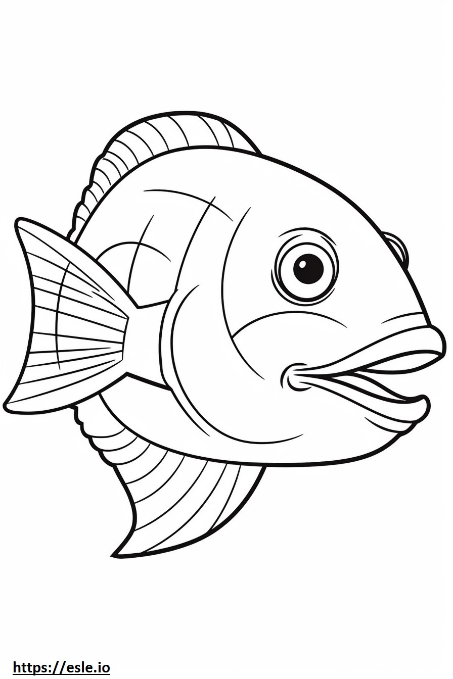 Football Fish face coloring page