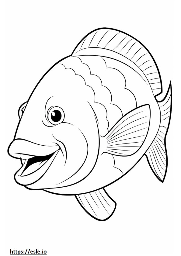 Cara de peixe de futebol para colorir