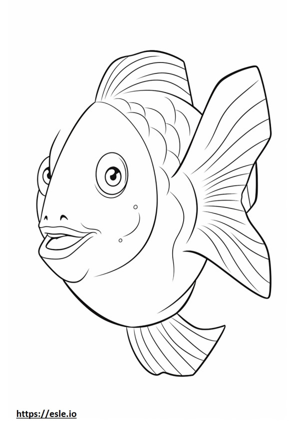 Butterfly Fish Kawaii coloring page