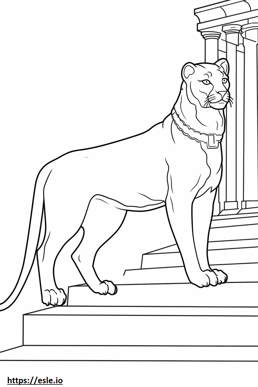 Egyptian Mau full body coloring page