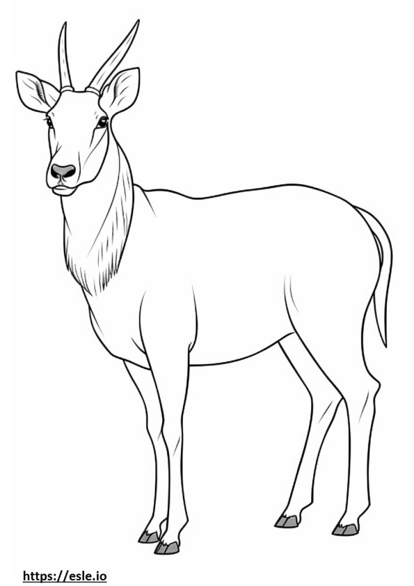 Antelope de cuerpo completo para colorear e imprimir
