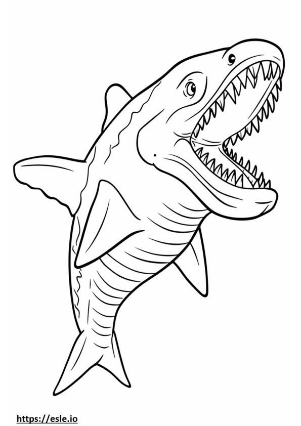 Tiburón víbora (cazón) lindo para colorear e imprimir