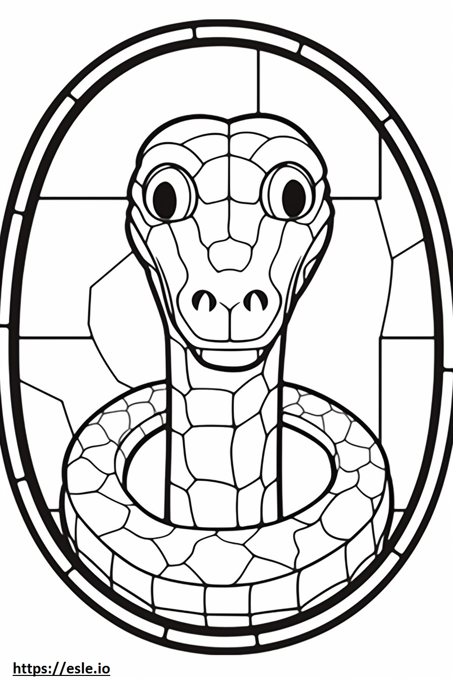 Glass Lizard face coloring page