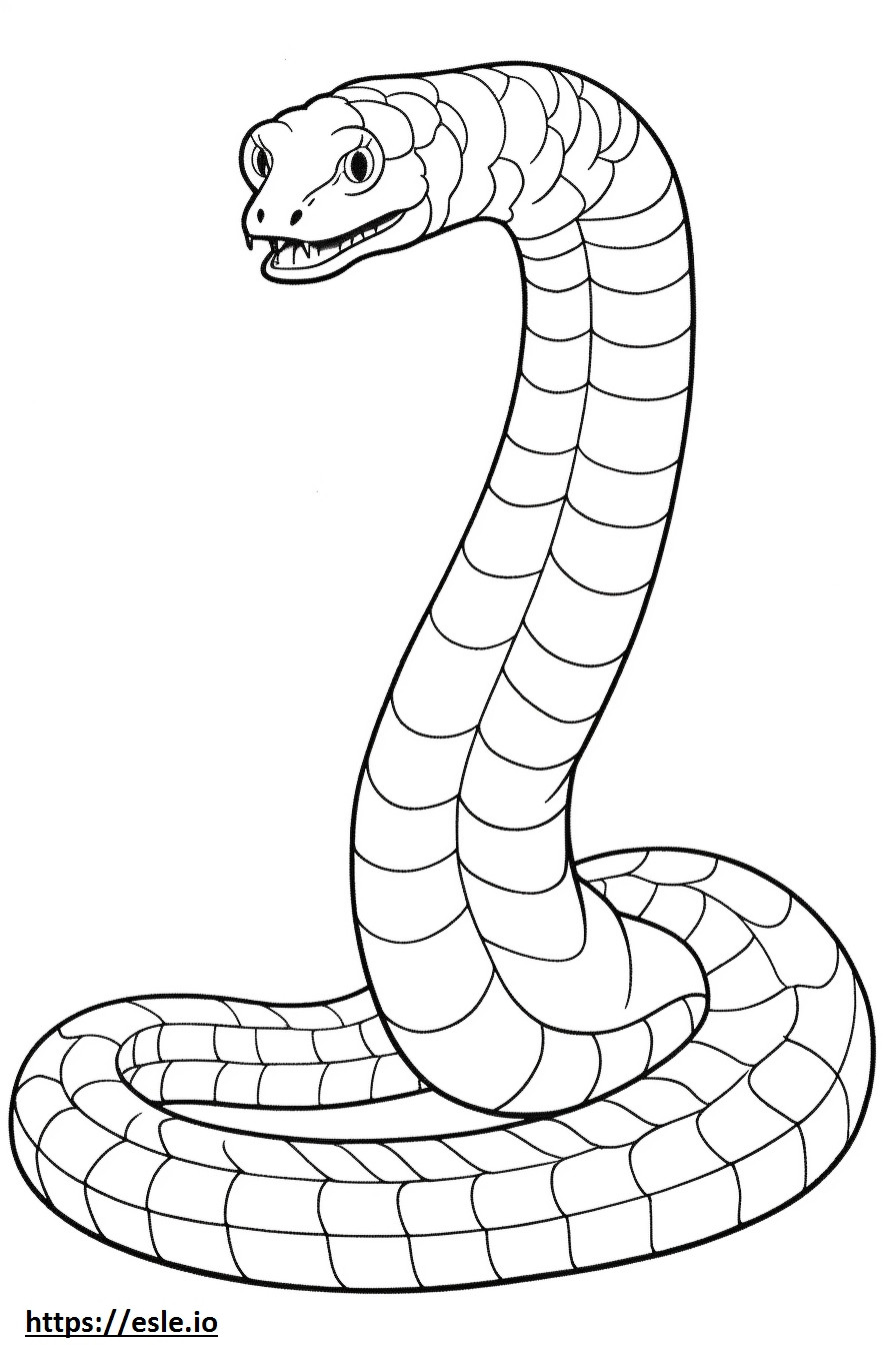 Western Hognose Snake full body coloring page