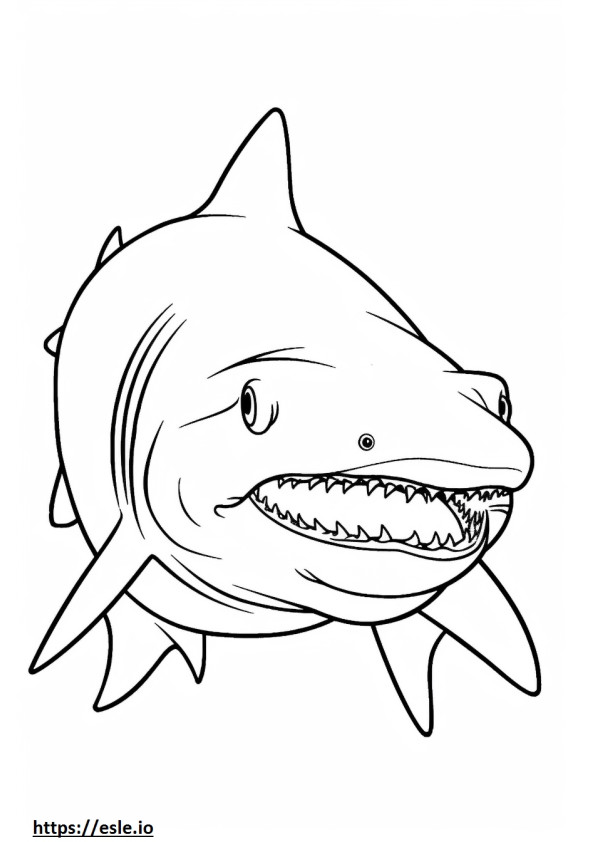 Shark face coloring page