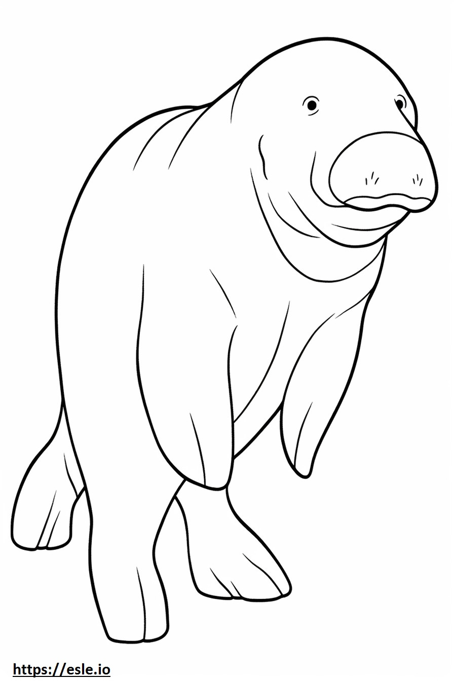 Dugong całe ciało kolorowanka