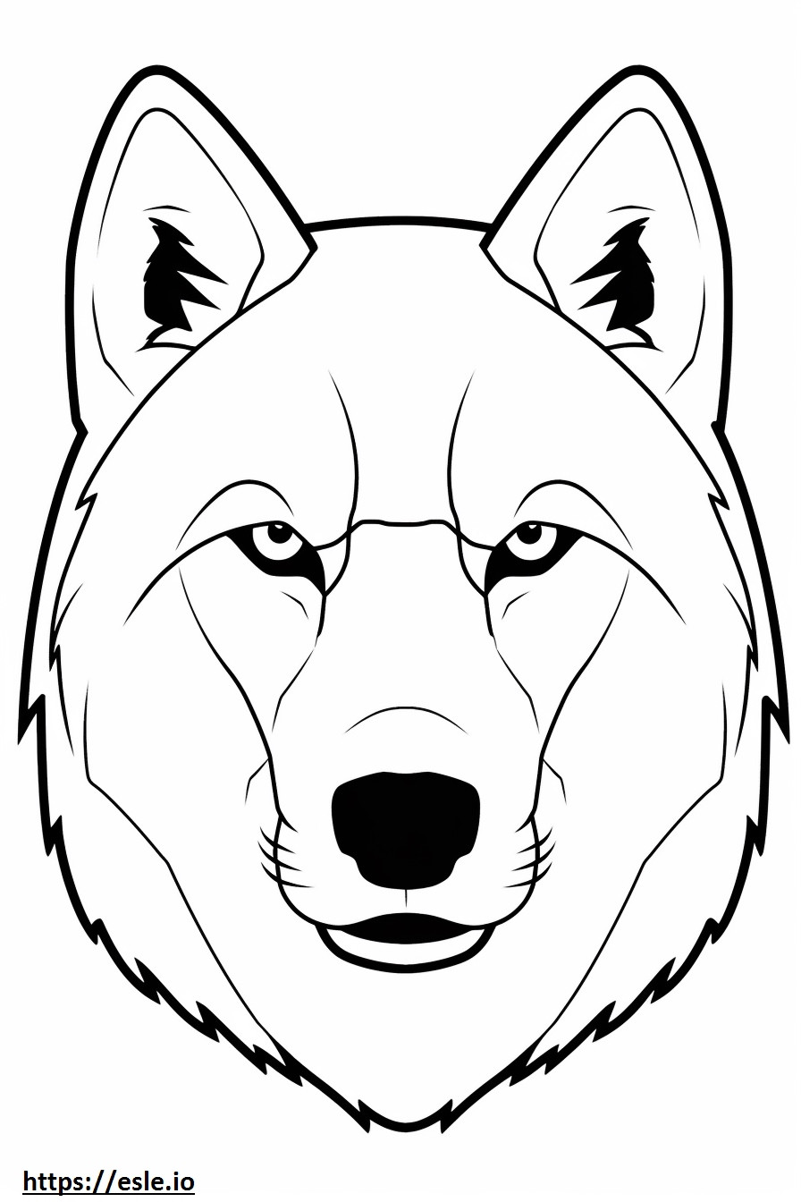 Saarloos Wolfdog face coloring page