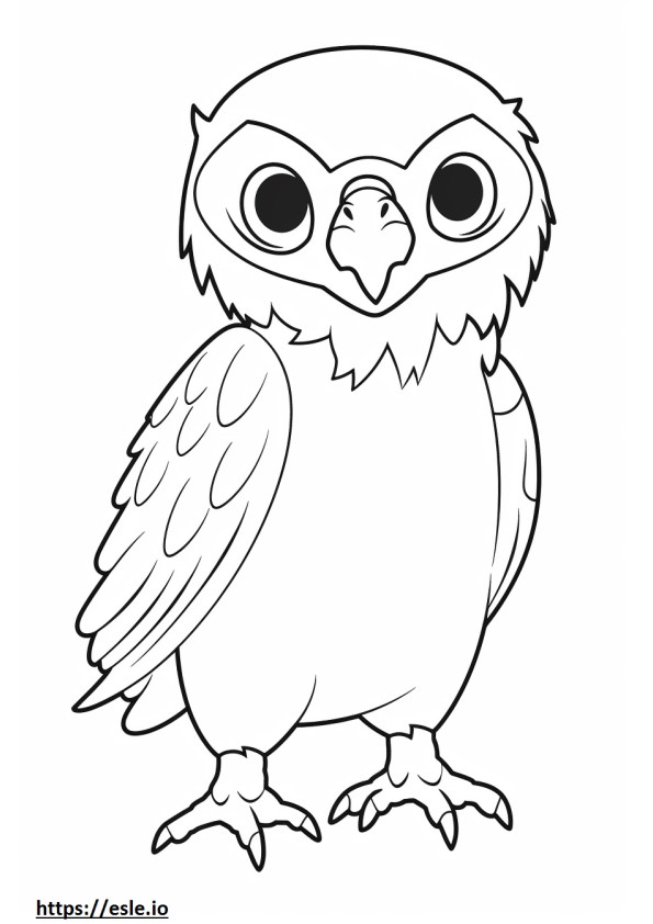 Falcon Kawaii coloring page