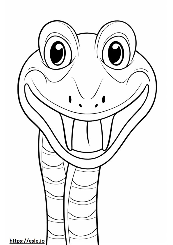 Texas Coral Snake face coloring page