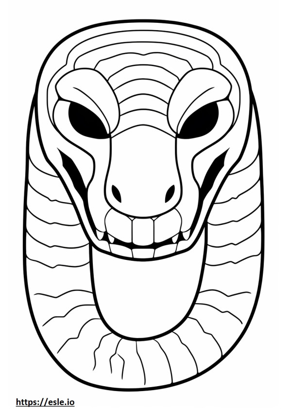 Gesicht der Ägyptischen Kobra (Ägyptische Natter) ausmalbild