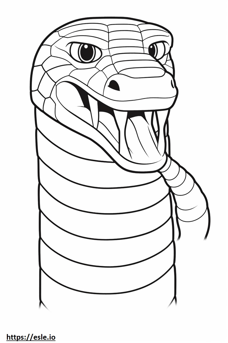 Coloriage Visage de Cobra égyptien (Asp égyptien) à imprimer