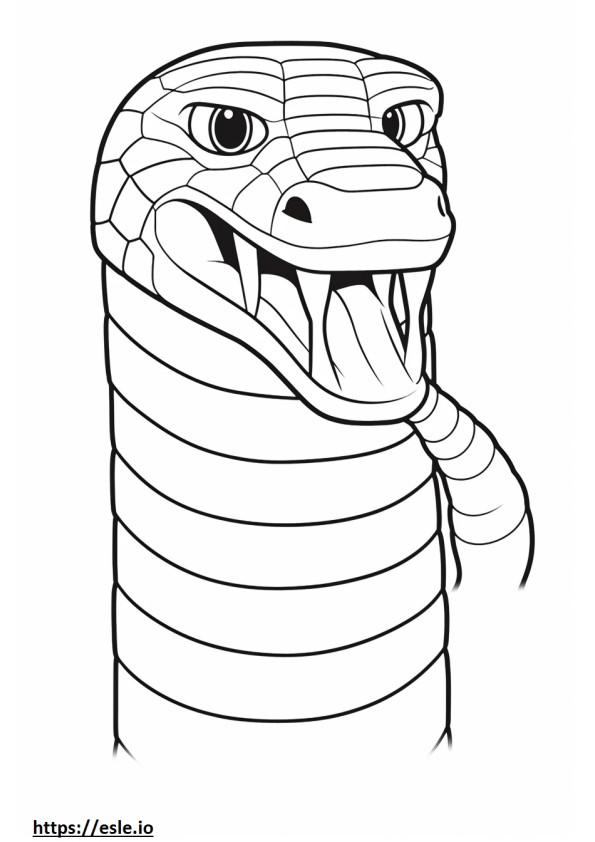 Faccia del Cobra egiziano (Asp egiziano). da colorare