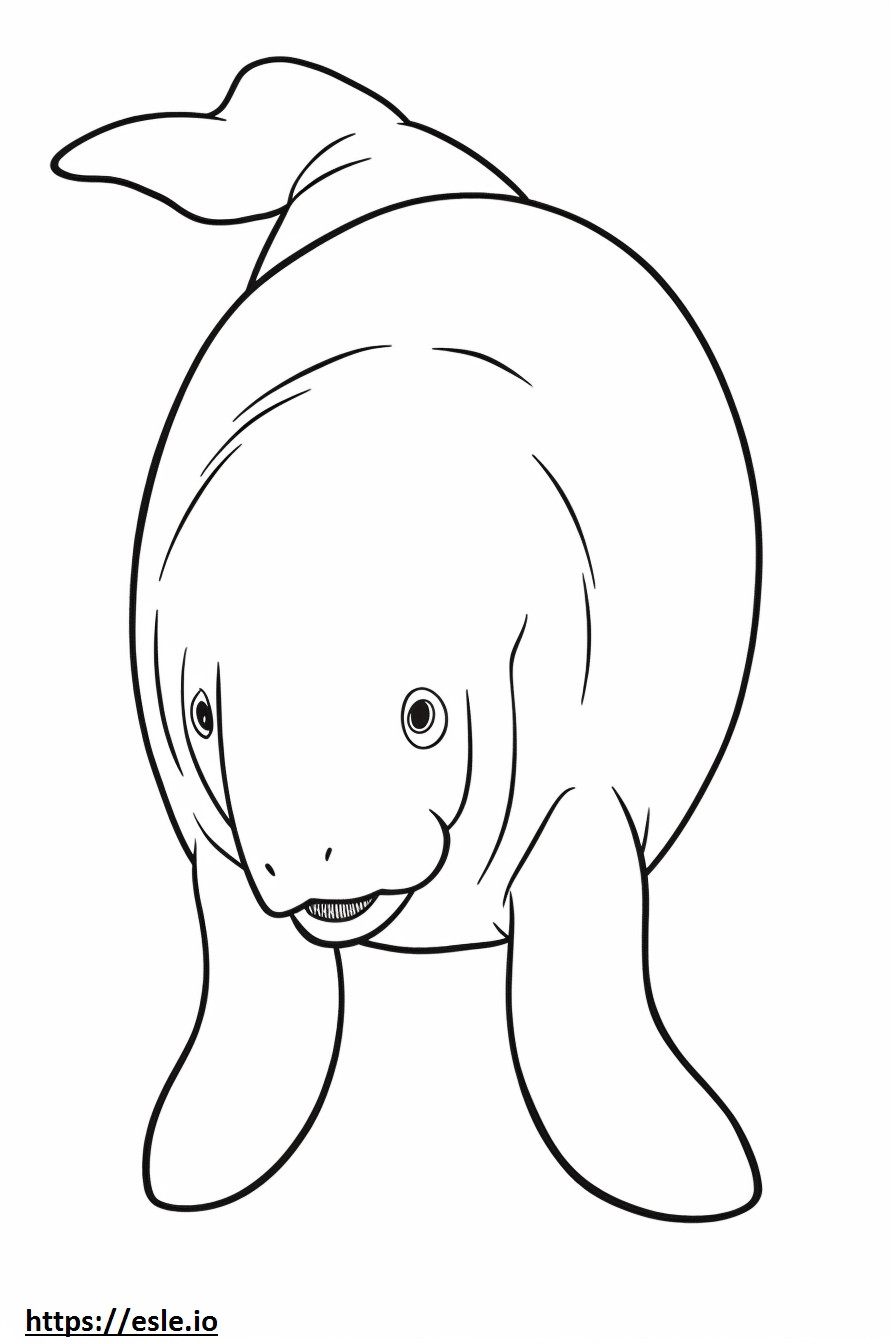 Dugong face coloring page