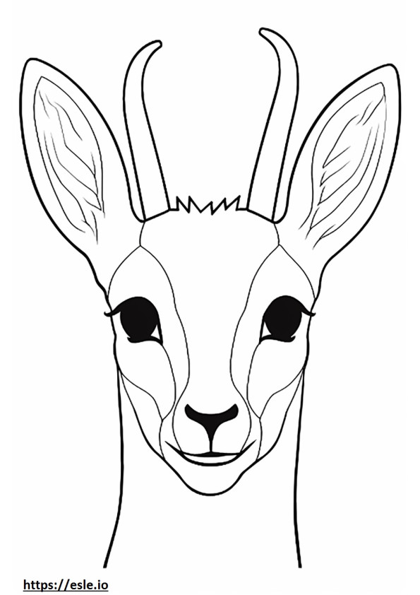 Oribi face coloring page