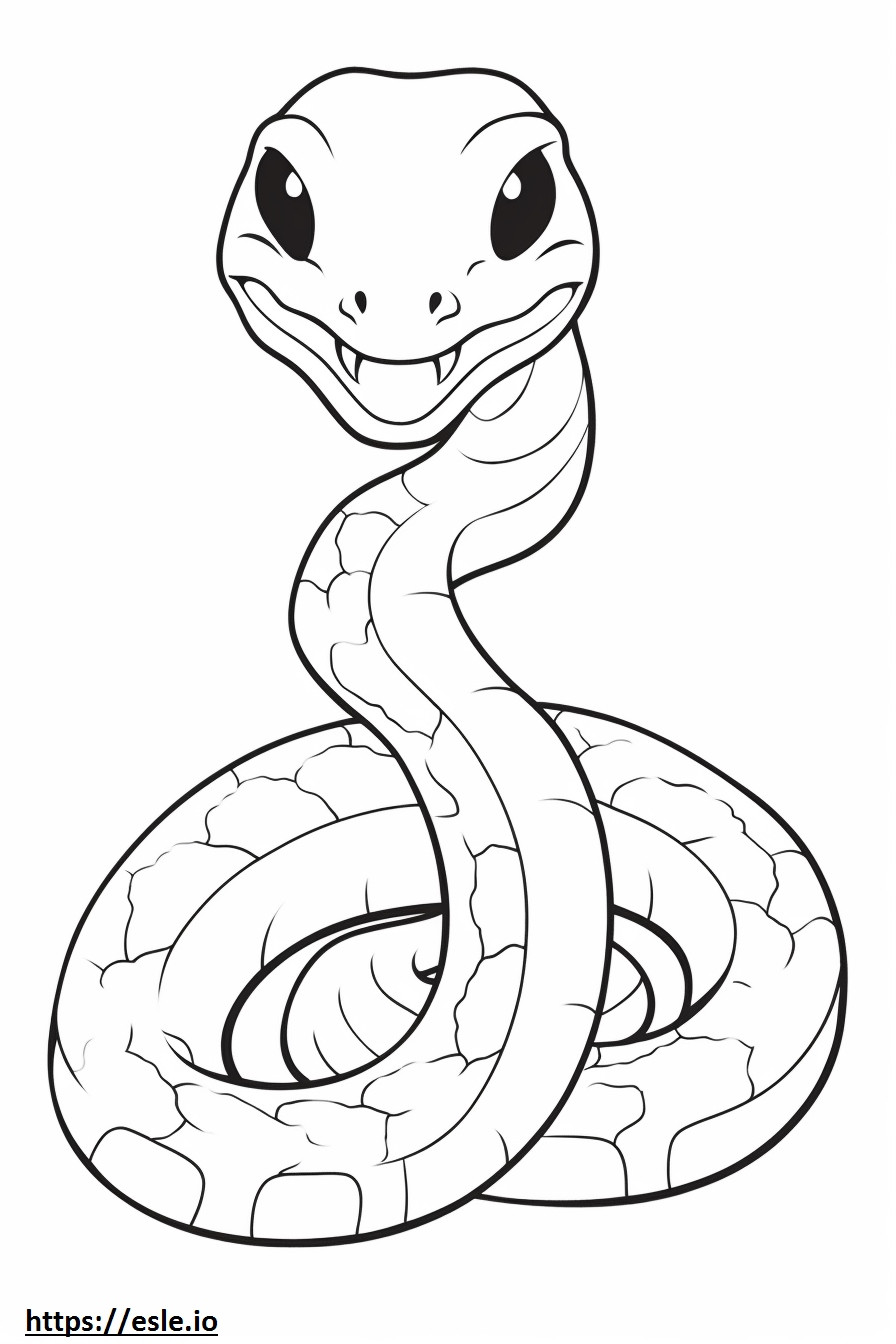 Puff Adder cute coloring page