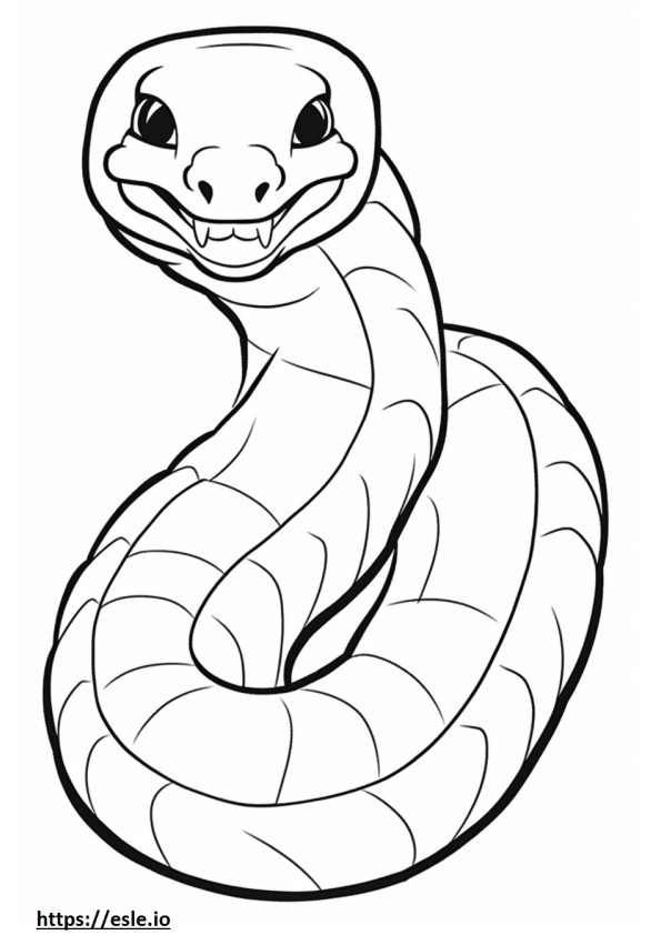 Puff Adder cute coloring page