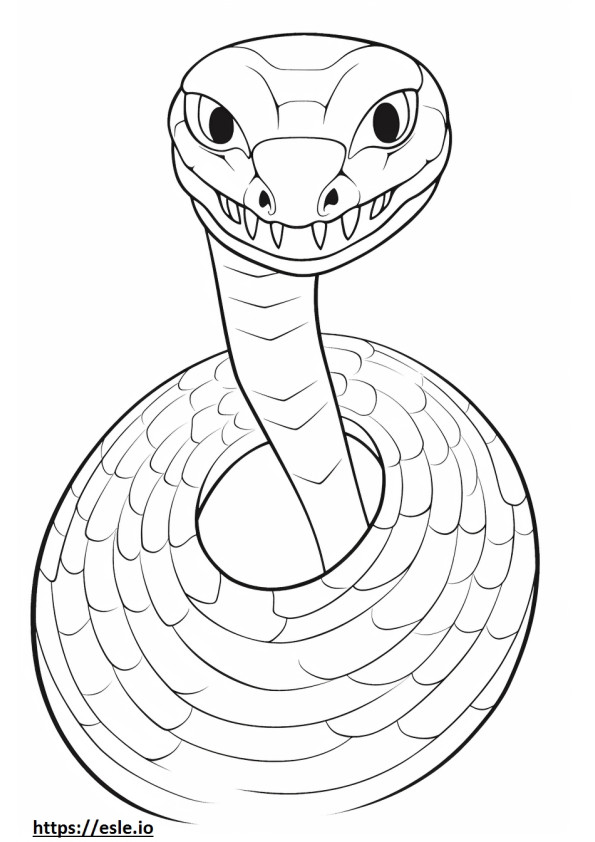 Hognose slangengezicht kleurplaat