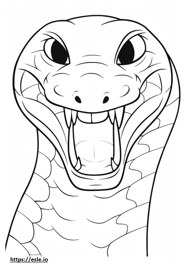 Hognose snake face coloring page