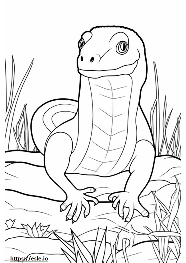 Lazarus Lizard cute coloring page