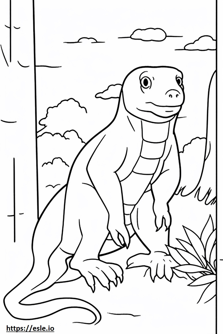 Lazarus Lizard cute coloring page