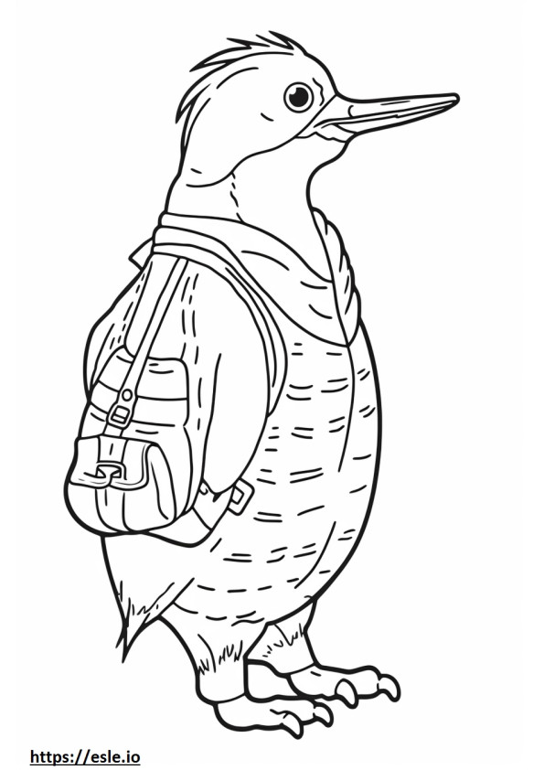 Yellow Bellied Sapsucker cute coloring page