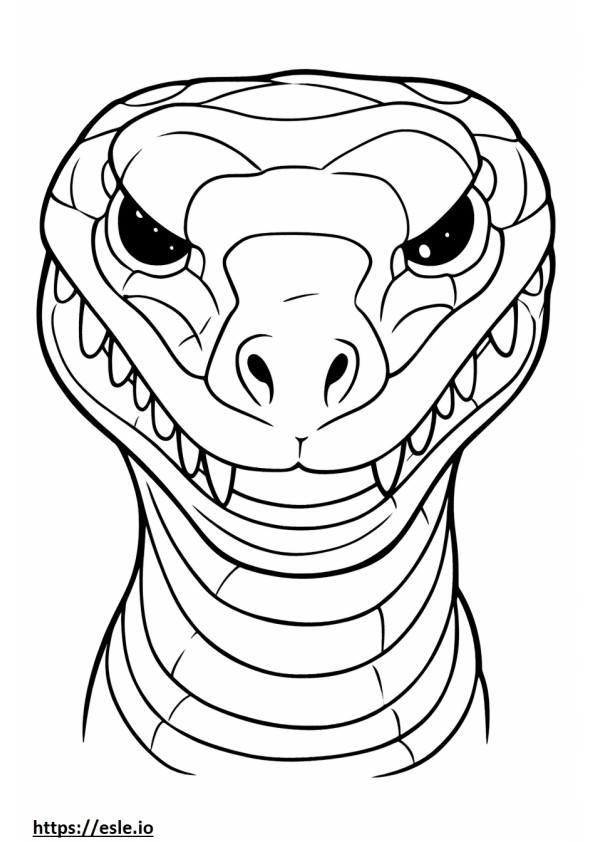 Viper face coloring page