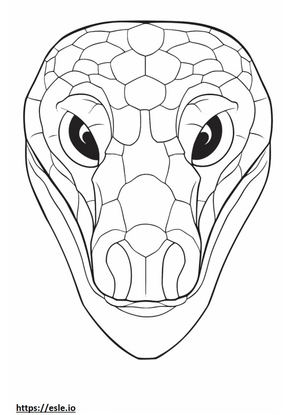 Viper face coloring page
