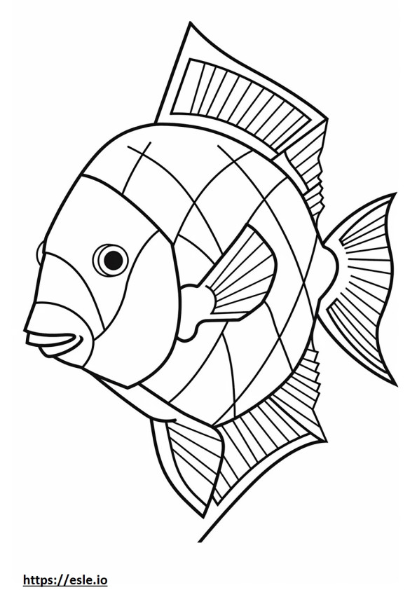 Green Sunfish koko vartalo värityskuva