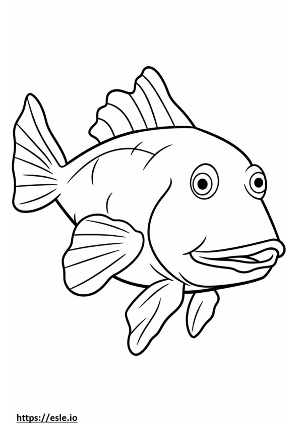 Cory Catfish cute coloring page