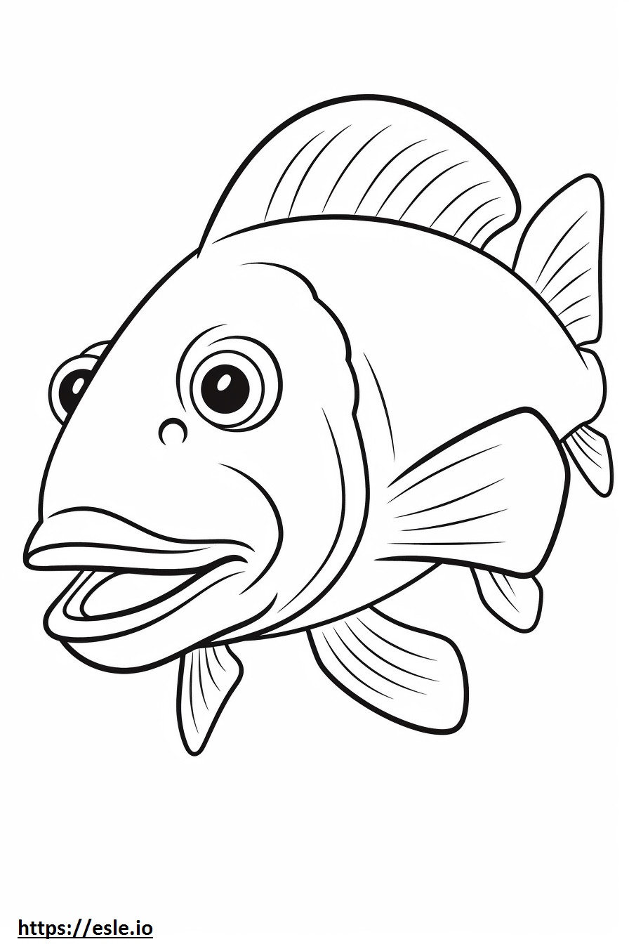 Cory Catfish cute coloring page