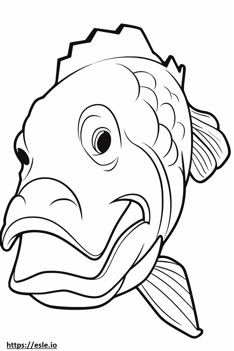 Monkfish face coloring page