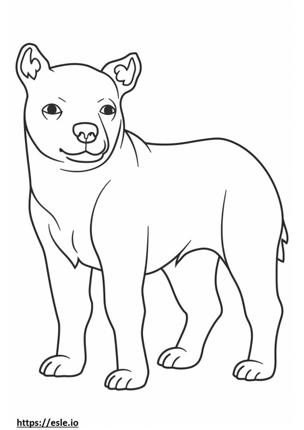 Coloriage Staffordshire Bull Terrier Kawaii à imprimer