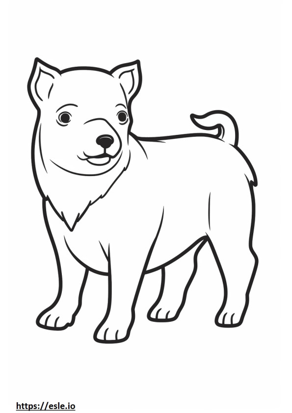 Staffordshire Bull Terrier Kawaii para colorir