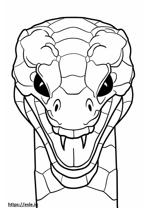 Spider-Tailed Horned Viper face coloring page