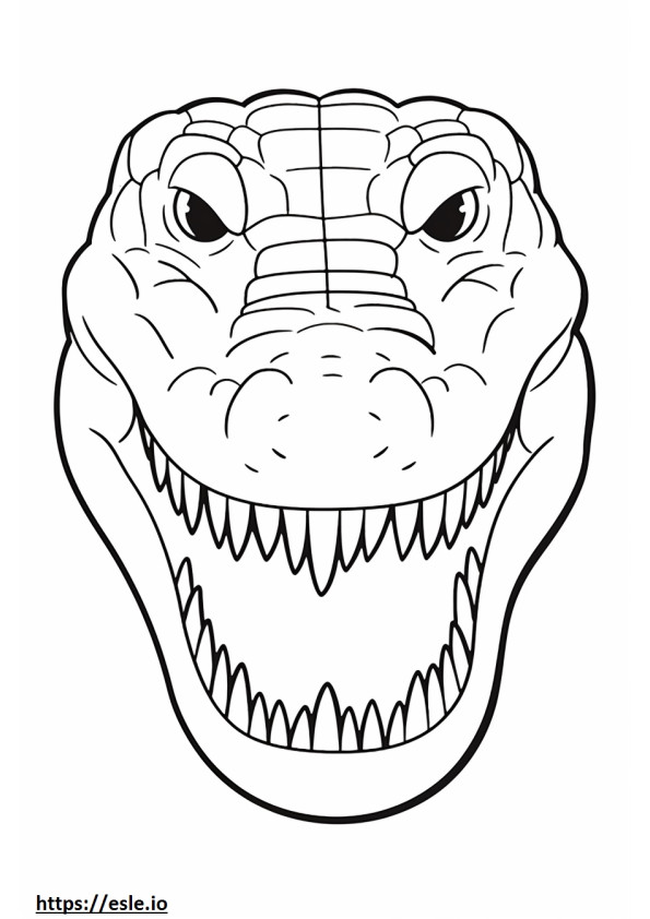 Nile Crocodile face coloring page