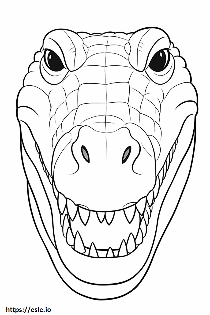 Coloriage Visage de crocodile du Nil à imprimer