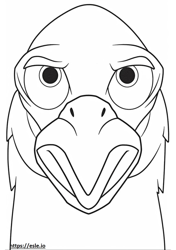 Junglefowl face coloring page
