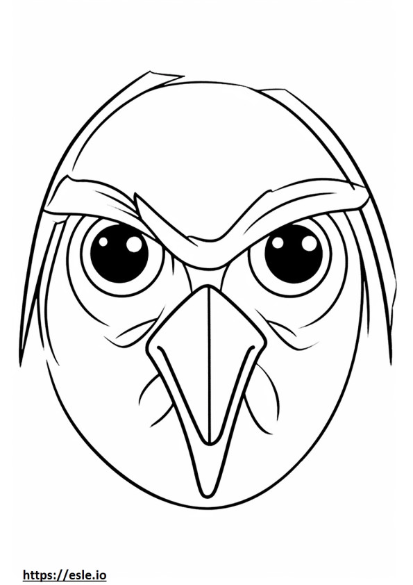 Willow Warbler face coloring page