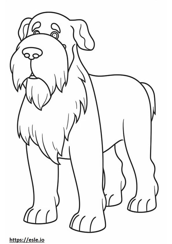 Giant Schnauzer cute coloring page