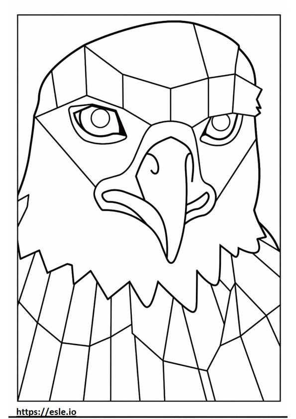 Mississippi Kite face coloring page