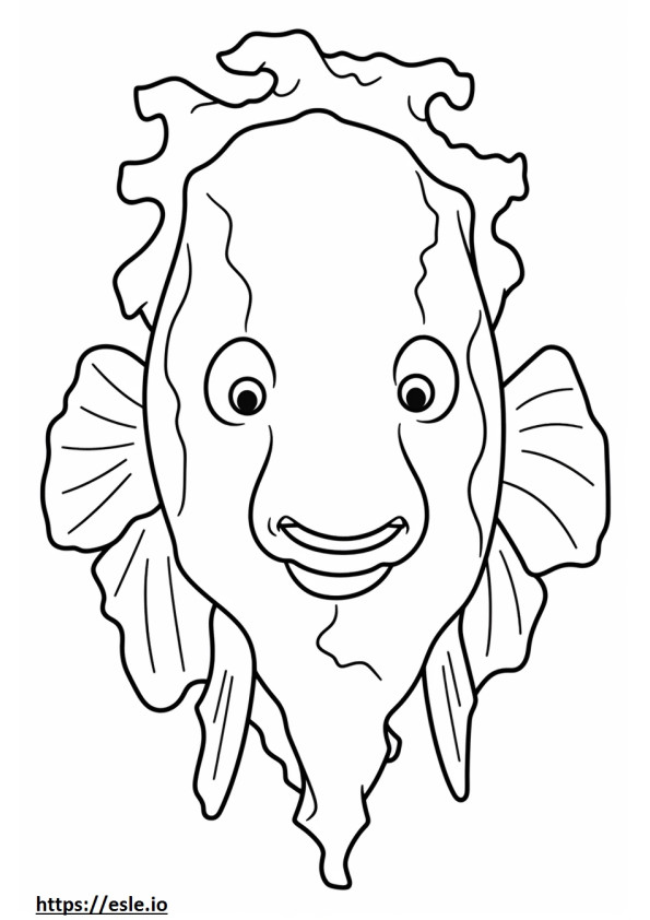 Frogfish full body coloring page
