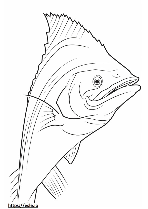 King Mackerel face coloring page
