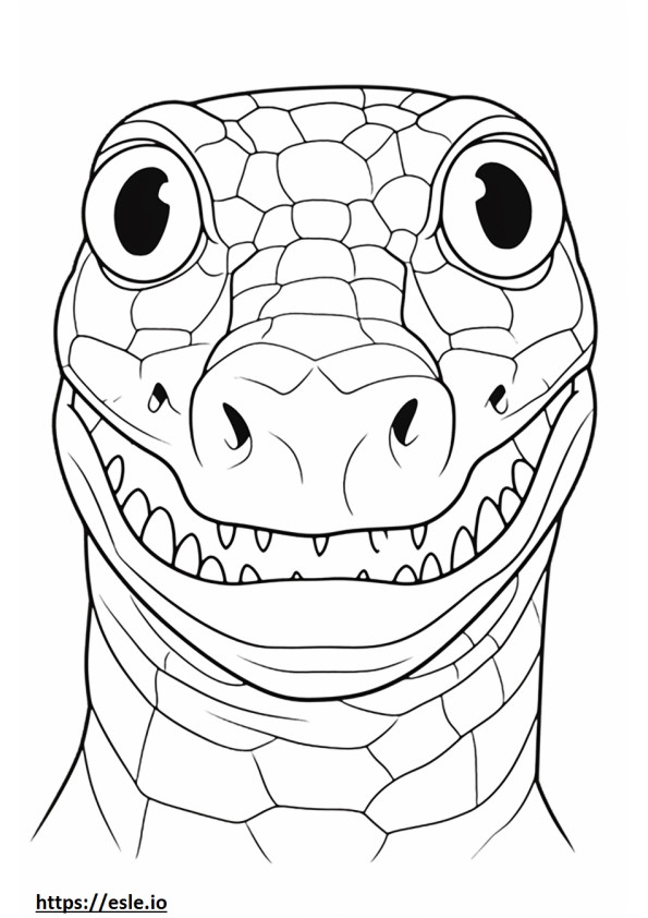 Stupendemys face coloring page