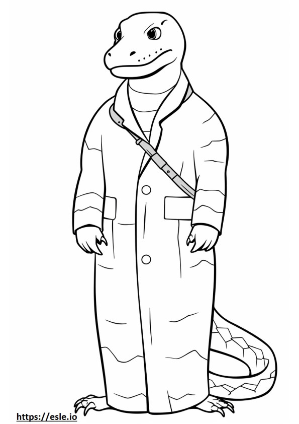 Brown Water Snake full body coloring page