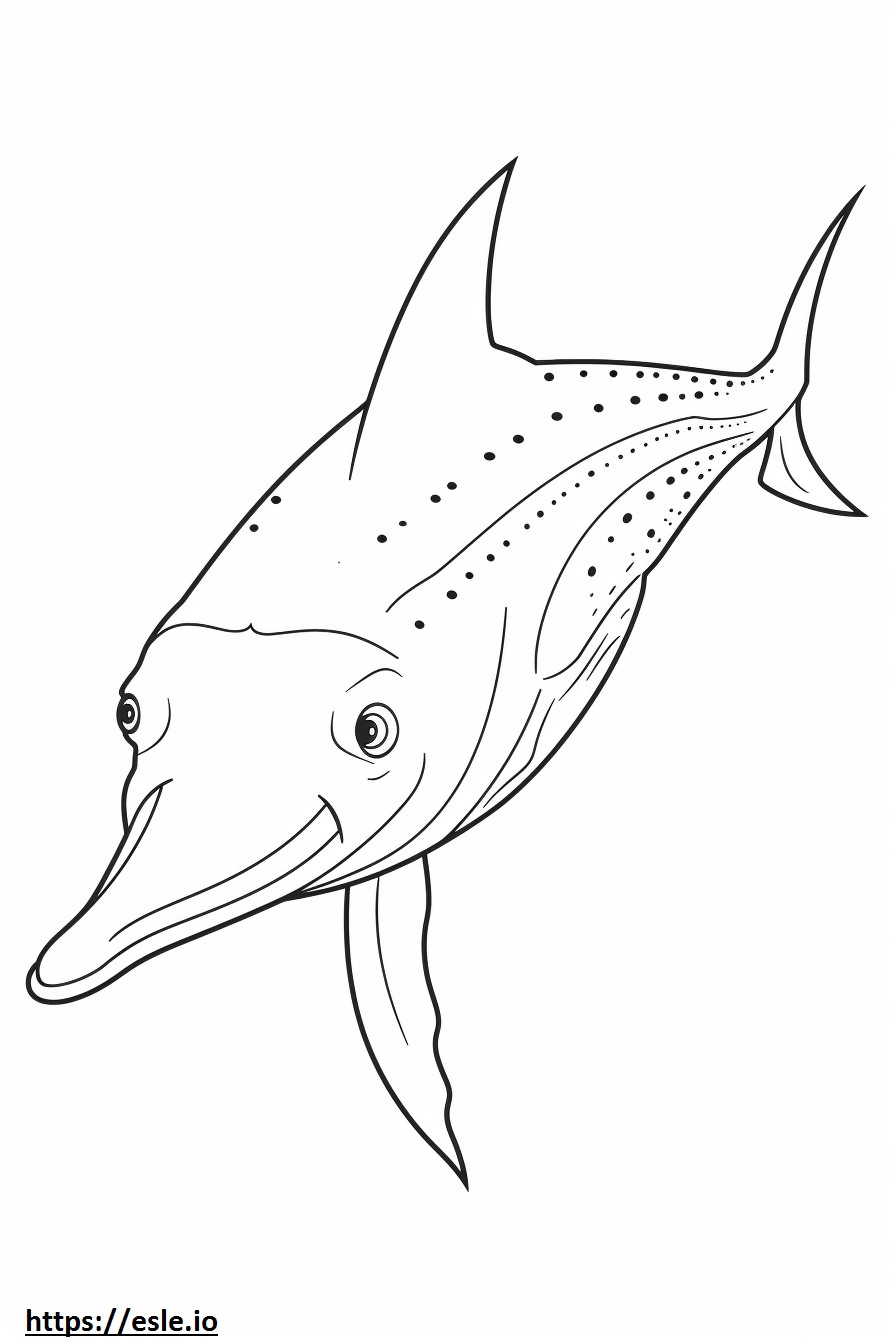Eagle Ray cute coloring page