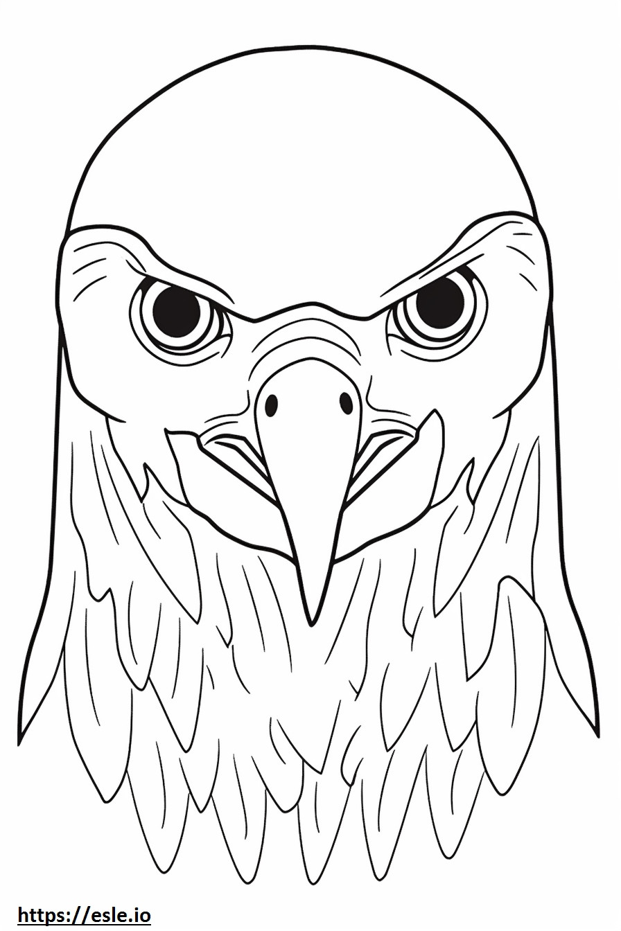 Harrier face coloring page