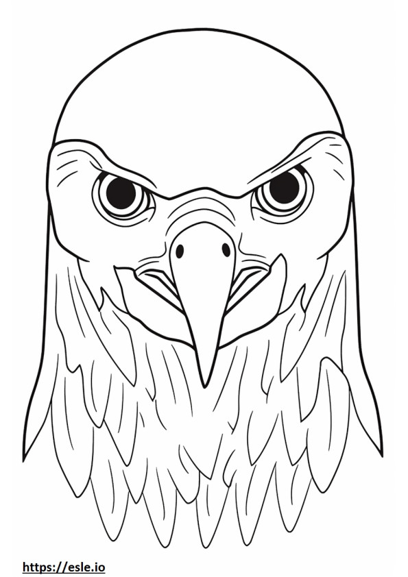 Harrier face coloring page